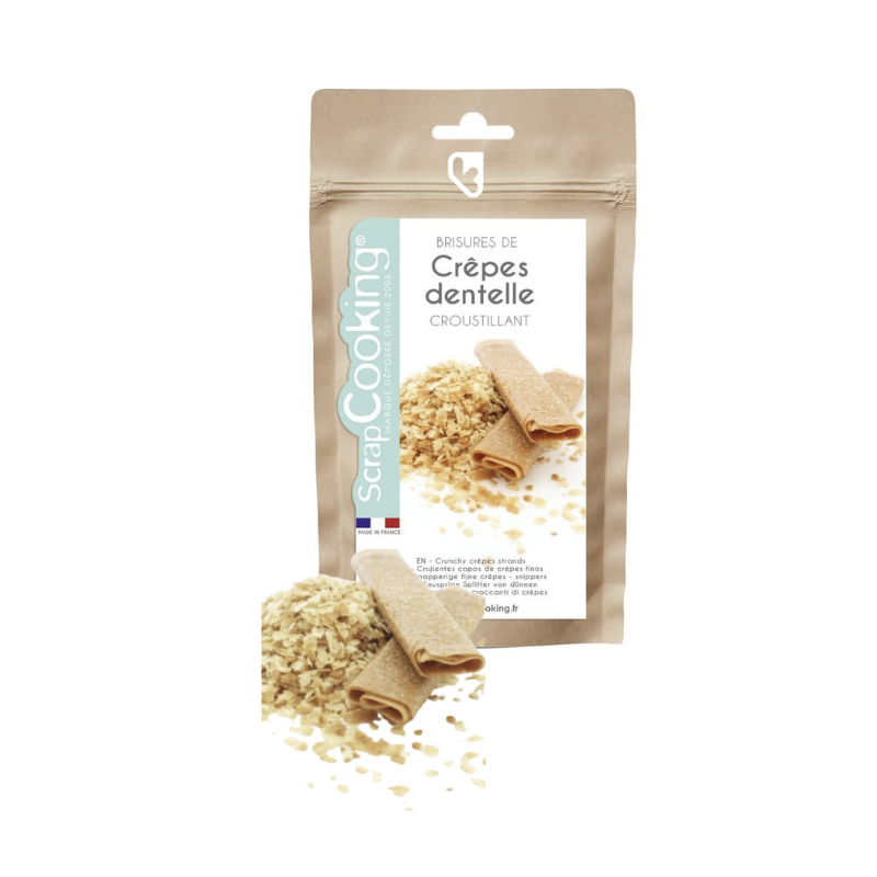 Décors sucrés - Brisures de Crêpes dentelles - Sachet de 100g - SCRAPCOOKING