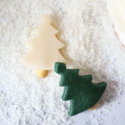 Décors sucrés en pâte d'amande - Sapins de Noël - SCRAPCOOKING