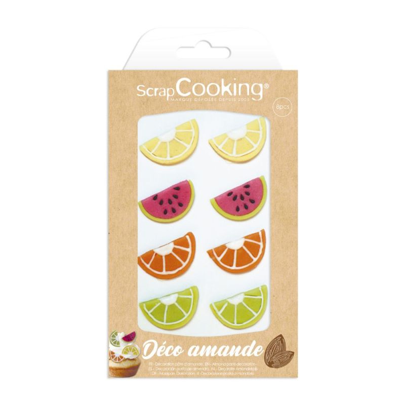 Décors sucrés en pâte d'amande - Tutti Fruits - SCRAPCOOKING