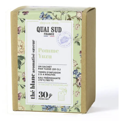 THÉ BLANC POMME YUZU - BOÎTE 15 INFUSETTES - QUAI SUD
