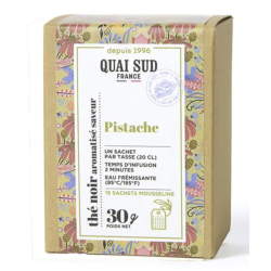 THÉ NOIR PISTACHE- BOÎTE 15 INFUSETTES - QUAI SUD