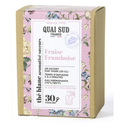 THÉ BLANC FRAISE FRAMBOISE - BOITE 15 INFUSETTES - QUAI SUD