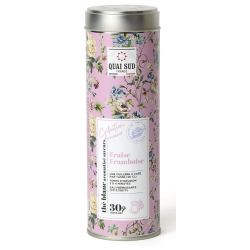 THÉ BLANC FRAISE FRAMBOISE - BOÎTE RONDE 30G - QUAI SUD