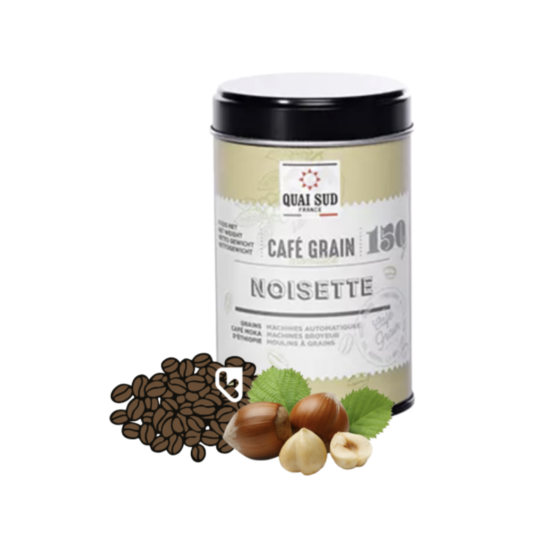 CAFE EN GRAIN AROMATISE NOISETTES - QUAI SUD