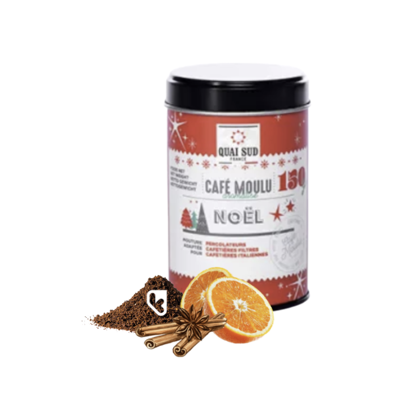 CAFE MOULU DE NOEL - BOITE POP 150G - QUAI SUD