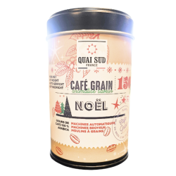 CAFÉ DE NOËL EN GRAIN (CANNELLE ORANGE) - BOÎTE POP 150G - QUAI SUD