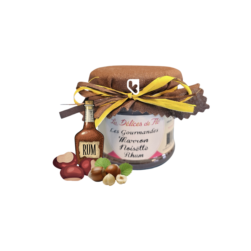CONFITURE MARRON NOISETTE RHUM 130G - LES DÉLICES DE FLO