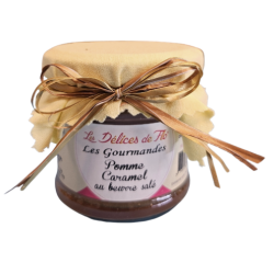CONFITURE POMME CARAMEL BEURRE SALE - 130GR - LES DELICES DE FLO