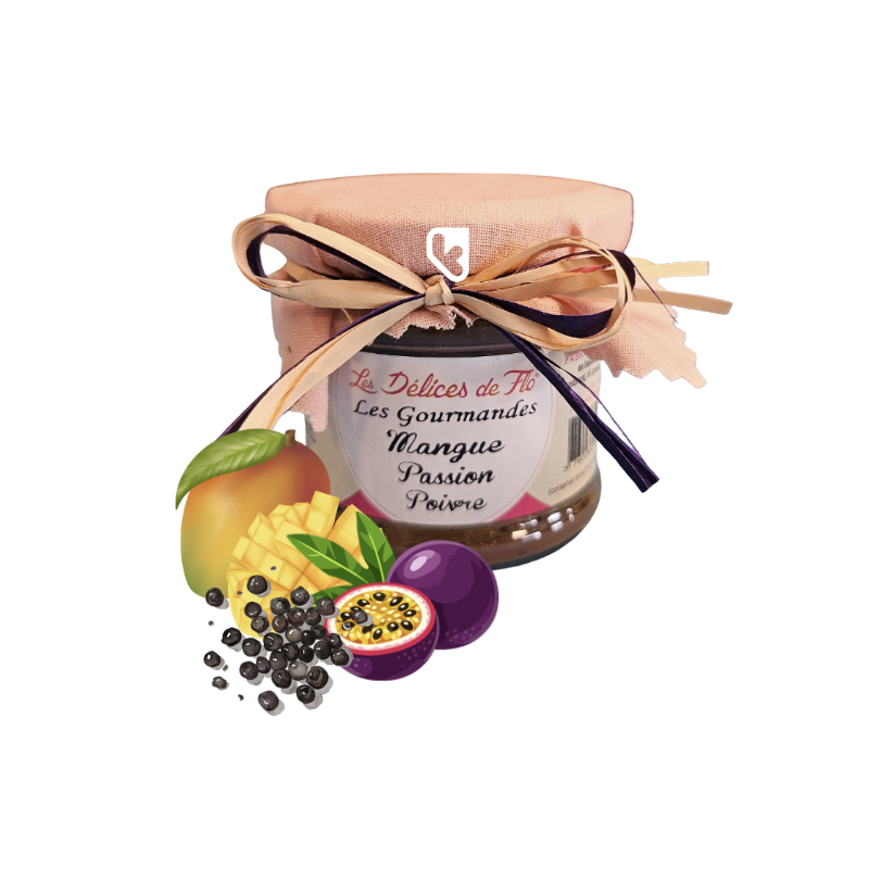 CONFITURE MANGUE PASSION VOATSIPERIFERY - 130GR - LES DELICES DE FLO