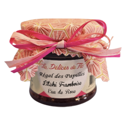 CONFITURE LITCHI FRAMBOISE EAU DE ROSE - 130GR - LES DELICES DE FLO
