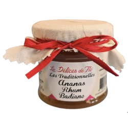 CONFITURE ANANAS RHUM BARDIANE - 130GR - LES DELICES DE FLO