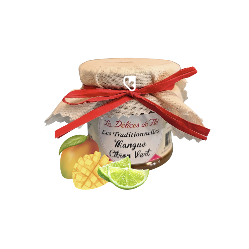 CONFITURE MANGUE CITRON VERT 130G - LES DÉLICES DE FLO