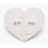 Duo de Boucles d'Oreilles "Âmes sœurs" - Fleurs de lait - YUKO.B