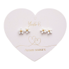Duo de Boucles d'Oreilles "Âmes sœurs" - Fleurs de lait - YUKO.B