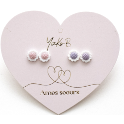 Duo de Boucles d'Oreilles "Âmes Sœurs" - Capucines - YUKO.B