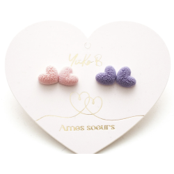 Duo de Boucles d'Oreilles "Âmes Sœurs" - Cœurs - YUKO.B