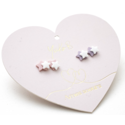Duo de Boucles d'Oreilles "Âmes Sœurs" - Stella - YUKO.B