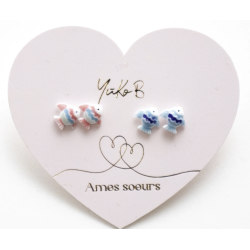 Duo de Boucles d'oreilles "Âmes Soeurs" - Ondine - YUKO.B