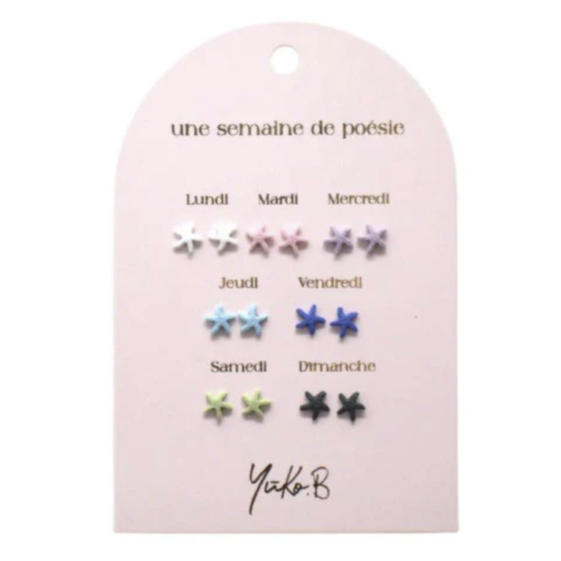 Boucles d'Oreilles - Une semaine de Poésie - Etoiles de Mer - YUKO.B