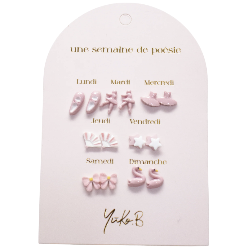 Boucles d'Oreilles "Une Semaine de Poésie" - Danse - YUKO.B