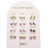 Boucles d'Oreilles "Un An de Poésie" - Jungle - YUKO.B