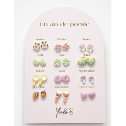 Boucles d'Oreilles "Un An de Poésie" - Exploratrice - YUKO.B