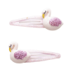 Duo de Barrettes - Swan- Rose - YUKO.B