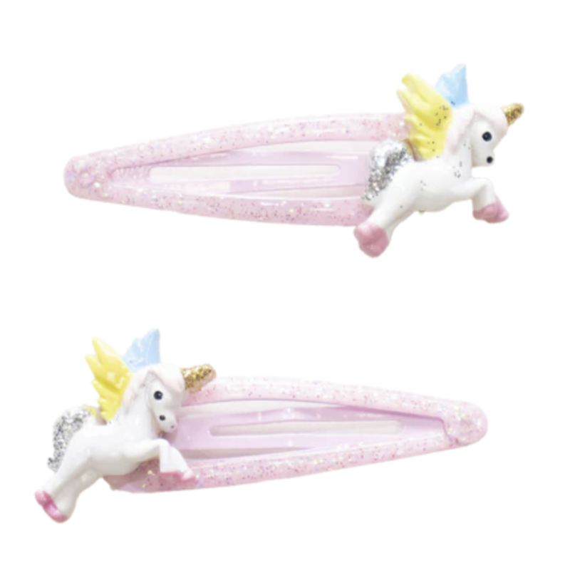 Duo de Barrettes - Horses - Rose - YUKO.B