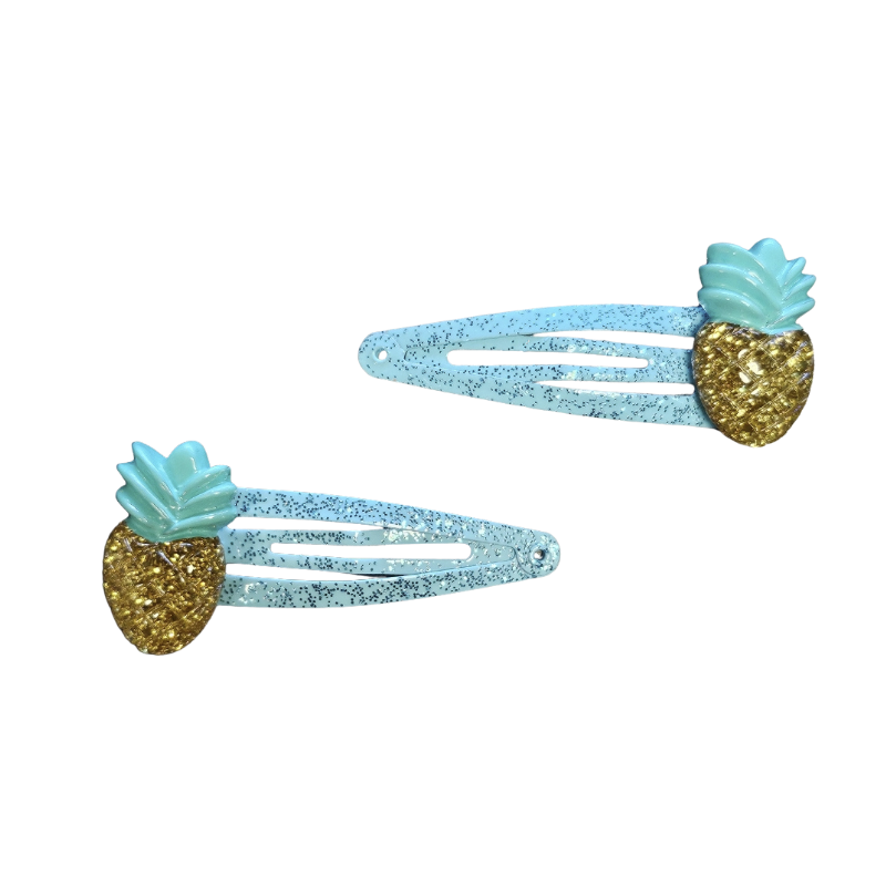 Duo de Barrettes - Exotic Blue - Turquoise - YUKO.B