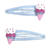 Duo de Barrettes - Ice Cream - Bleu - YUKO.B