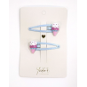 Duo de Barrettes - Ice Cream - Bleu - YUKO.B