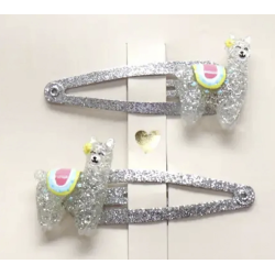 Duo de Barrettes - Inca - Argenté - YUKO.B