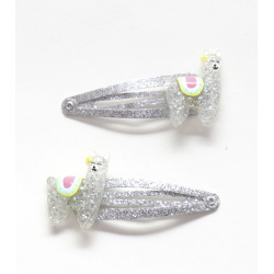 Duo de Barrettes - Inca - Argenté - YUKO.B