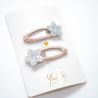 Duo de Barrettes - Collection Paris Blue Stars - YUKO.B