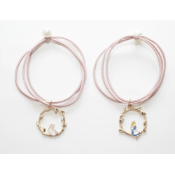 Duo d'élastiques/bracelets - Alice Circle rose - YUKO.B