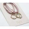 Duo d'élastiques/bracelets - Alice Circle rose - YUKO.B