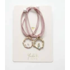 Duo d'élastiques/bracelets - Alice Circle rose - YUKO.B