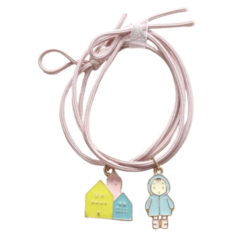 Duo d'élastiques/Bracelets - Lucy rose - YUKO.B