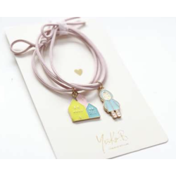 Duo d'élastiques/Bracelets - Lucy rose - YUKO.B