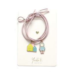 Duo d'élastiques/Bracelets - Lucy rose - YUKO.B