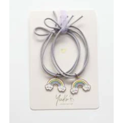 Duo d'élastiques/bracelets - Rainbows Mauve - YUKO.B