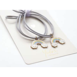 Duo d'élastiques/bracelets - Rainbows Mauve - YUKO.B