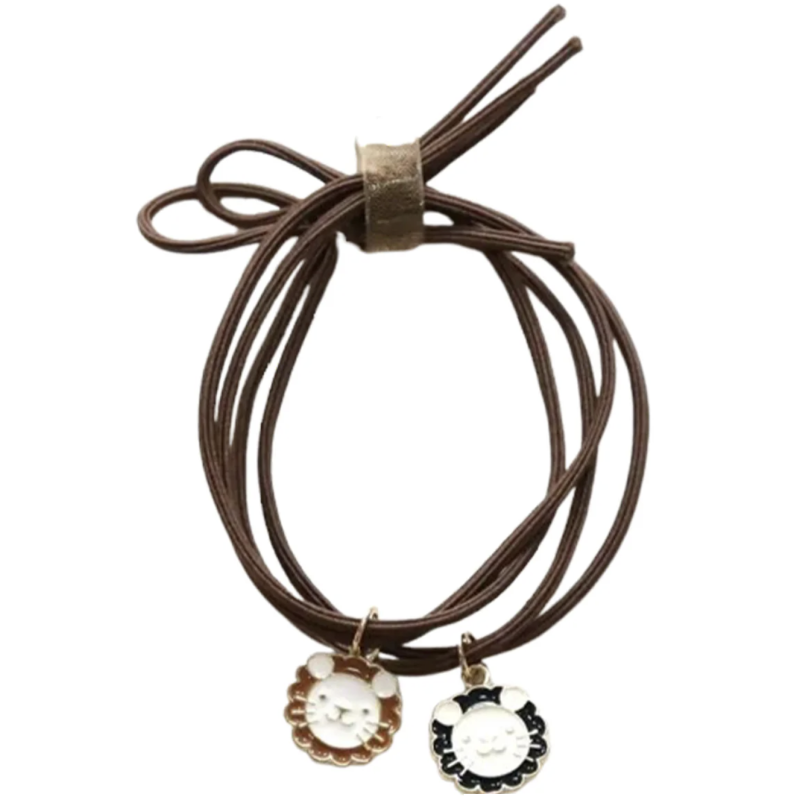 Duo d'élastiques/bracelets - Lionceaux - Bronze - YUKO.B