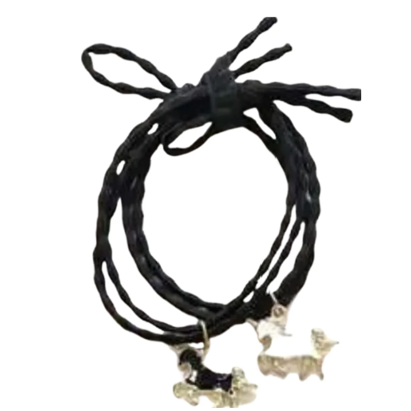Duo d'élastiques/bracelets - Horses - Noir - YUKO.B