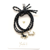 Duo d'élastiques/bracelets - Horses - Noir - YUKO.B