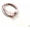 Duo d'élastiques/bracelets - Vichy stars bands - Rose - YUKO.B