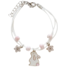 BRACELET - PANPAN - BLANC/ROSE - YUKO.B