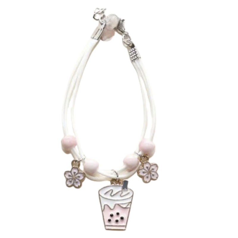BRACELET - BUBBLE - BLANC/ROSE - YUKO.B