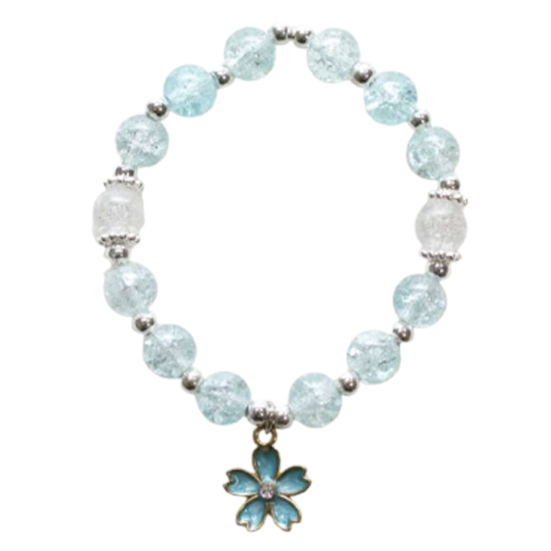 BRACELET - BLUE PEONY - BLEU - YUKO.B