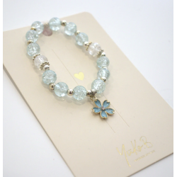 BRACELET - BLUE PEONY - BLEU - YUKO.B